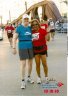 Eileen and Karen at Wacker and Orleans