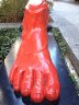 "Big Red Food" is a sculpture by Mary Seyfarth, cast at the Art Institute of Chicago 2002