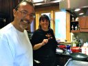Mark & Diane cooking up a great brunch post-race.