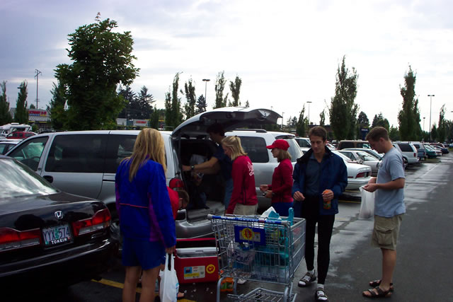 Loading up the van
