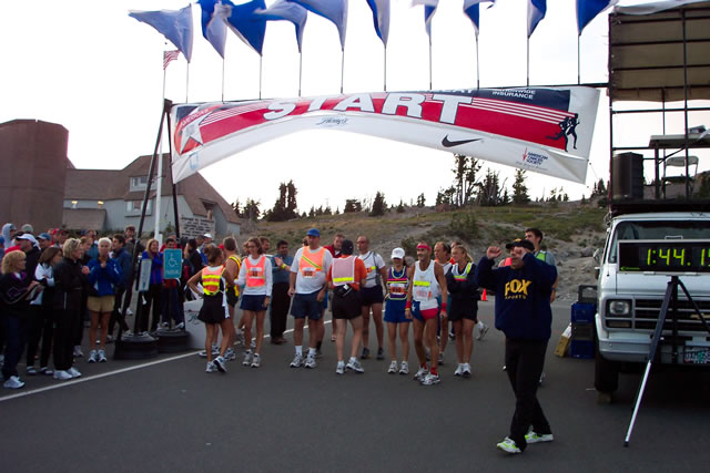 Event announcer, John recognizes 'Having Fun Between the Legs'