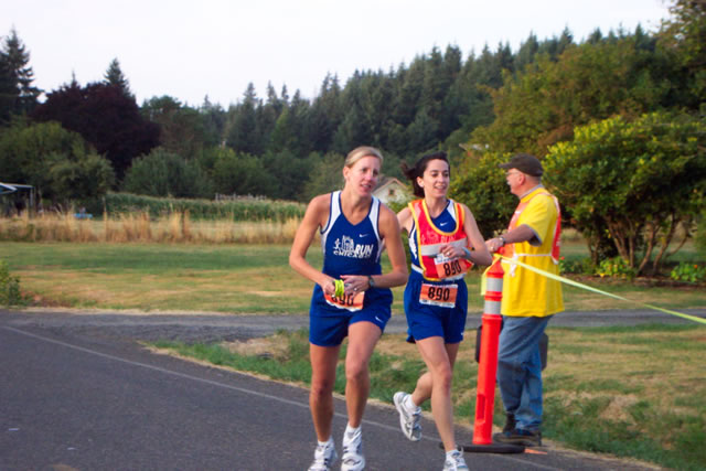 Jenn takes the hand off from Michelle