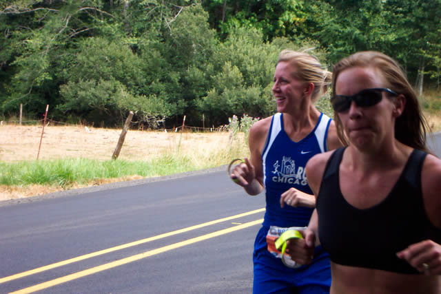 Jenn kicks in her last leg