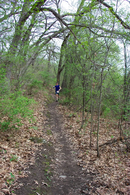 Approaching the 30.8 mile aid station