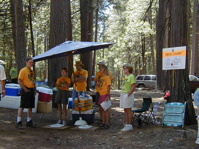 Friendly station attendants at Devil's Thumb