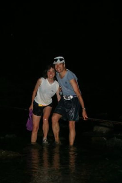 Fording the American River with Michelle