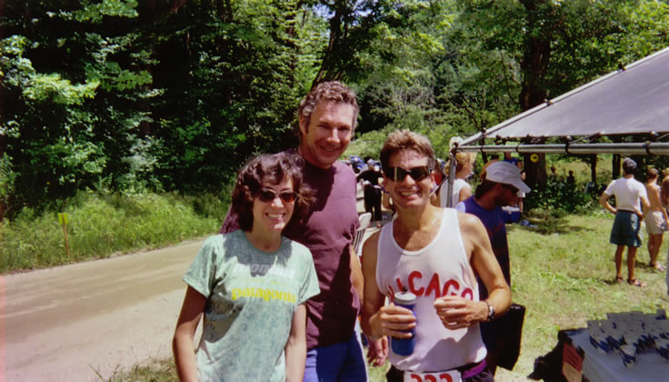 Michelle, John, and Bill at the Camp 10 Bear aid station - first of two times