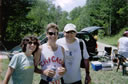 Michelle, Bill, Peter at the Camp 10 Bear aid station - 44.7 miles