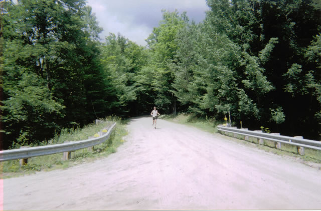 Heading into aid station Tracer Brook