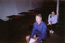 Bill & Michelle  at the Silver Hill Meadow finish tent