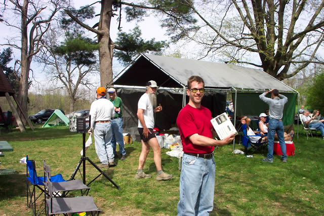 David Farley mans the race timer