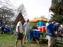 Tables of the main aid station