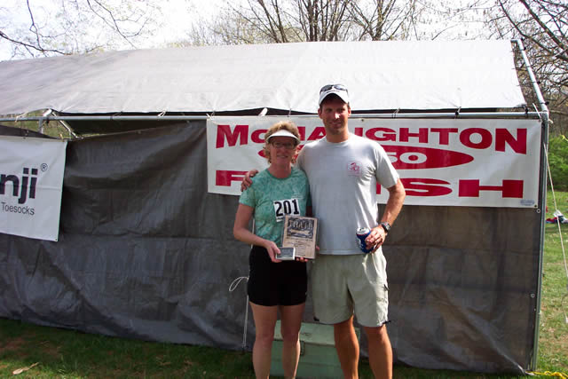 Tanya Cady with race director Andy Weinberg