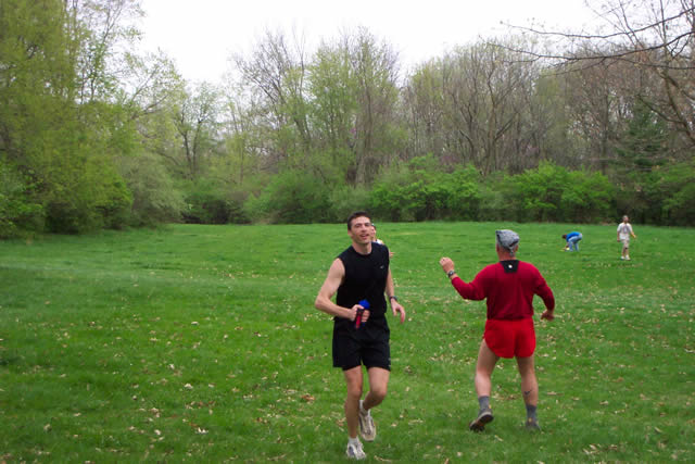 Some ultra runners finishing... some continuing on