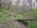 A footbridge flattens this McNaughton Canyon