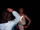 Angie debriefs Dan after his 1st leg