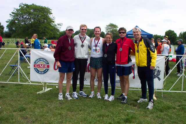 Greater Chicago Running Team at the finish of the Great Midwest Relay