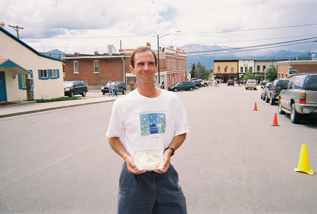 Paul Schoenlaub with his new big silver buckle