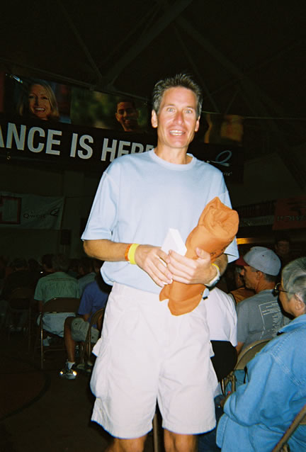 Bill collects his finishing awards
