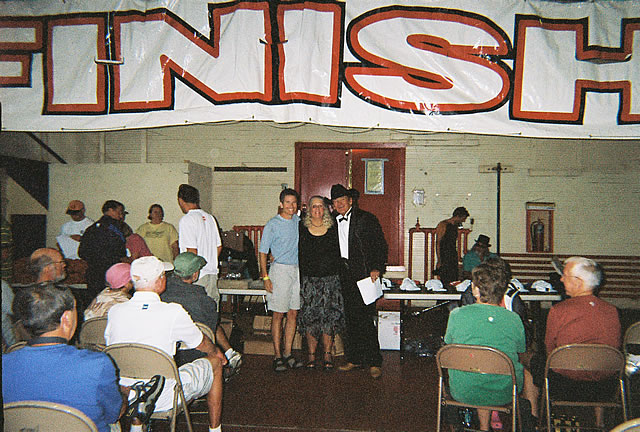 Bill with race directors Merrilee O'Neal and Ken Chlouber