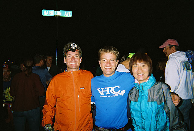 Bill, Keith, and Hiroko in the starting pen