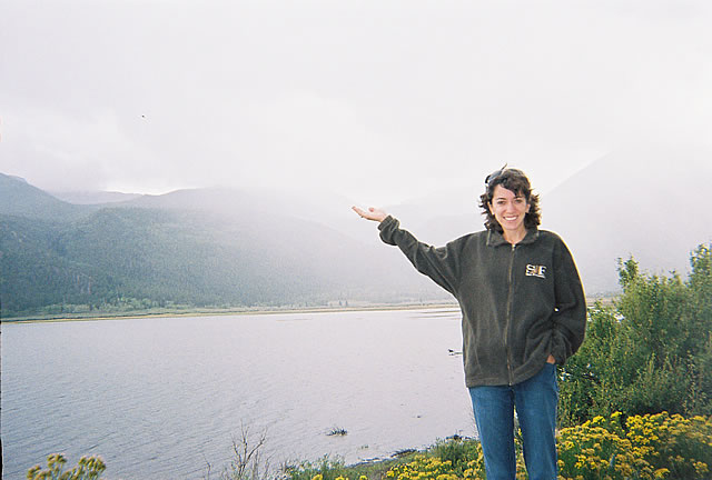 Michelle near Twin Lakes on race eve