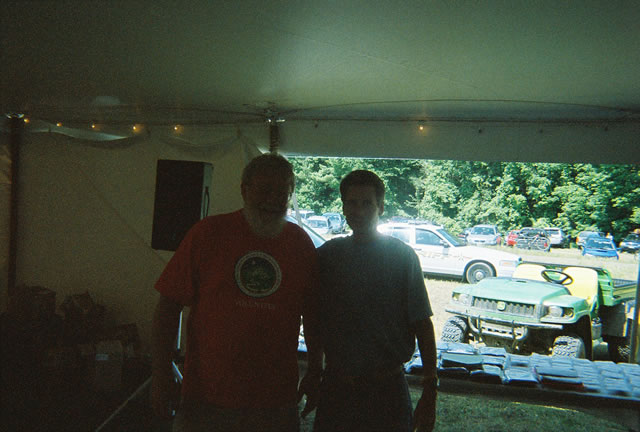Race director Jim Hutchinson with Bill at the post-race barbeque