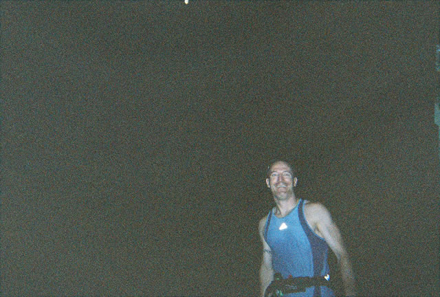 Predawn early miles for John Spannuth of Oak Forest, IL