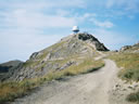 The gigantic double globoid Radar Towers of Francis Peak