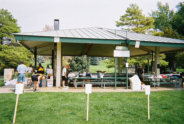 Pre-race weigh-in and packet pick up