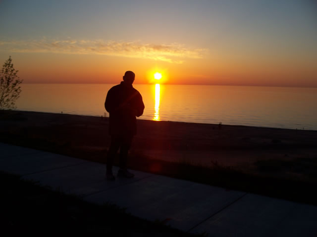 Bob salutes the Saturday sunrise
