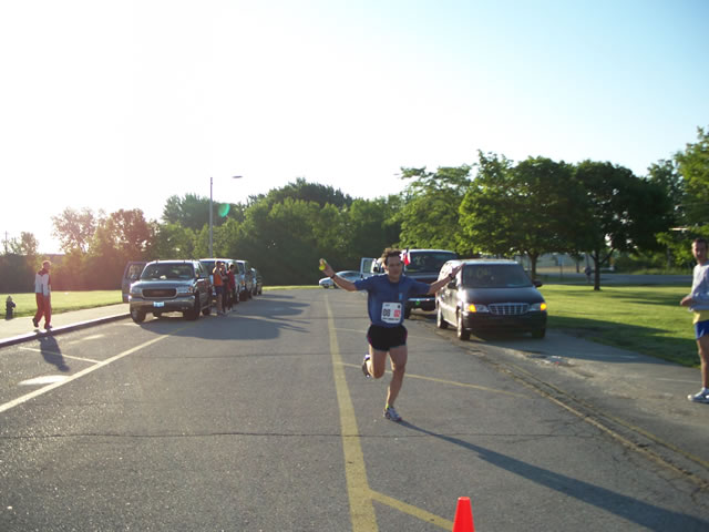 Dave zips through his morning leg
