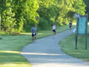 Jason speeds along the Kenosha Bike Trail