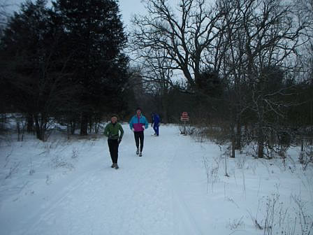 Early morning crunch of champagne powder on the trails