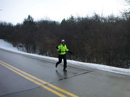 Tiny road section at the beginning of each loop
