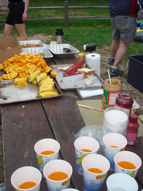 Happy Hour at a 50 miler. Twizzlers anyone?