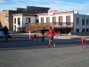 Sunday morning with runners & pacers making their way up 6th Street
