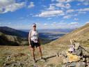 Michael at the top of Hope Pass with Twin Lakes behind