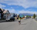 Larry Hall approaches the finish line