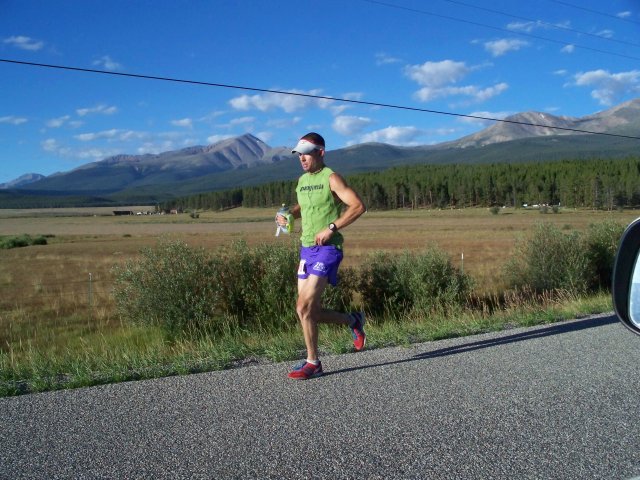 Front-runners on Hwy 300 east of Fish Hatchery outbound : Saturday August 21, 2010
