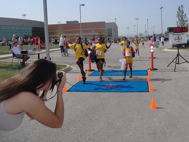 Saturday June 30, 2012 - Runners making the finish of The Great 8K!