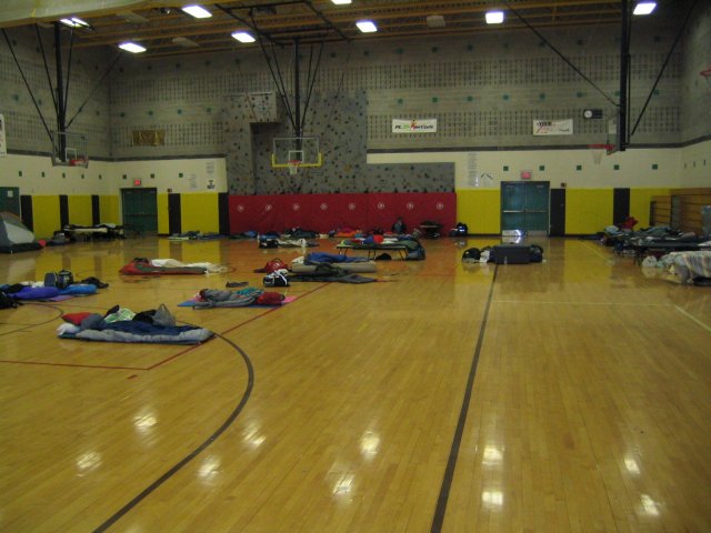 Another view of Tent Gym.