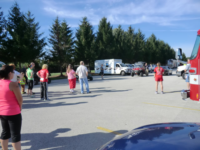 Pre-race gathering and ceremonies of Hoosier Burn Camp 5K : Saturday September 28, 2013