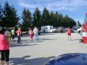 Pre-race gathering and ceremonies of Hoosier Burn Camp 5K : Saturday September 28, 2013