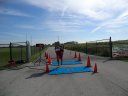 Action at the finish line... Hoosier Burn Camp 5K Run