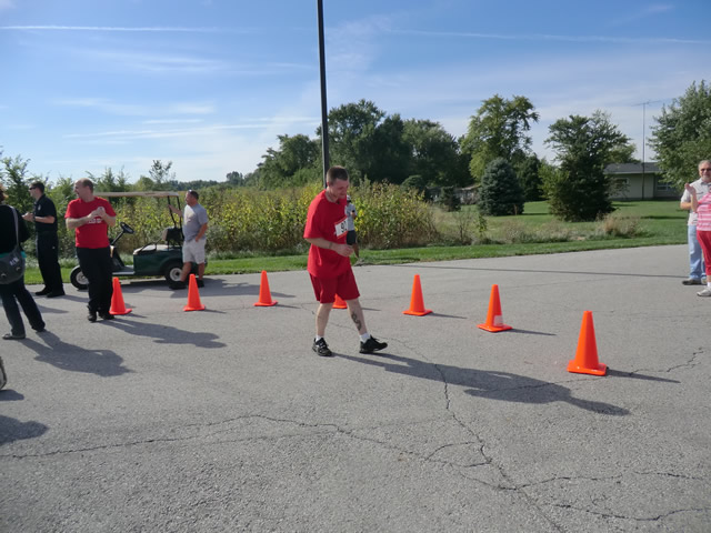 Action at the finish line... Hoosier Burn Camp 5K Run