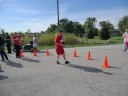 Action at the finish line... Hoosier Burn Camp 5K Run