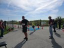 Action at the finish line... Hoosier Burn Camp 5K Run