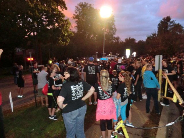 Pre-race gathering and check-in of MSW Light Up Night 5k : Saturday October 5th, 2013