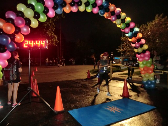 Finish line of the inaugural MSW Light Up the Night 5k.